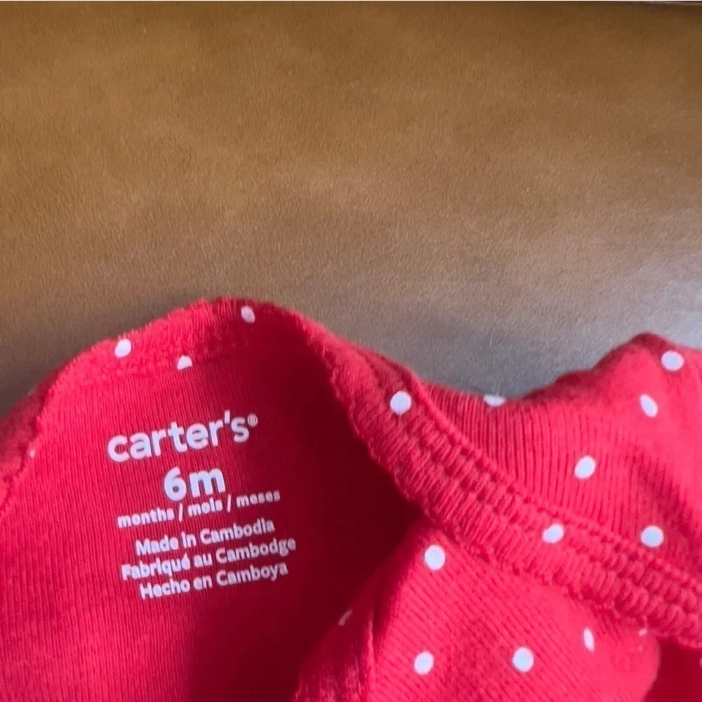 Kuniboo Carter’s Baby Infant Sz 6m 2 piece set Bodysuit and Pants Polka Dot NWOT